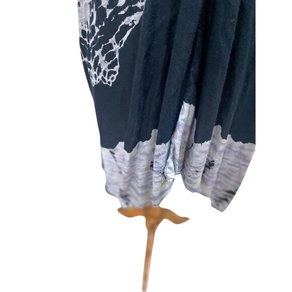 Moda International Y2K Halter Boho Print Dress Black Size XS Festival Fairy Goth - Picture 8 of 12